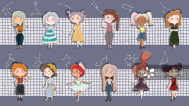 12星座小姐姐图片素材