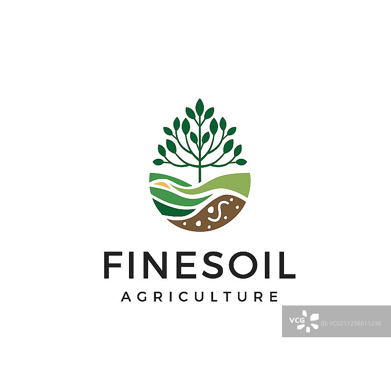 土壤农业树木标志设计图片素材
