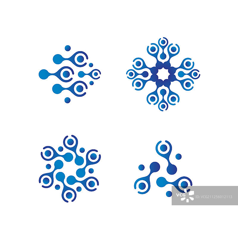 神经元细胞Logo合集图片素材