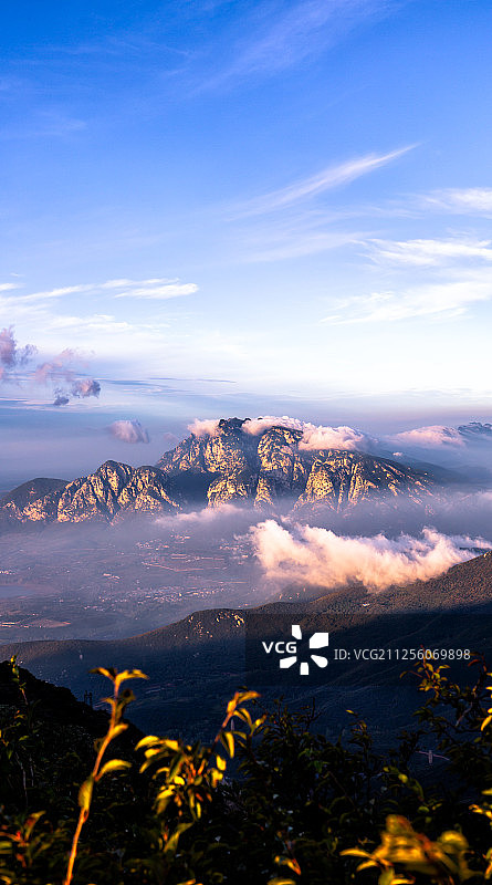嵩山景区 嵩山峻极峰日出云海图片素材