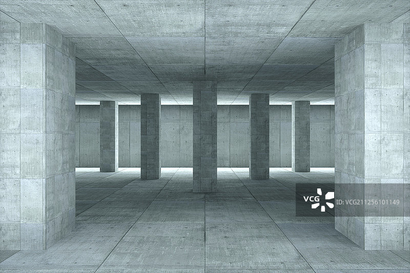 3D现代简混泥土背景空间图片素材