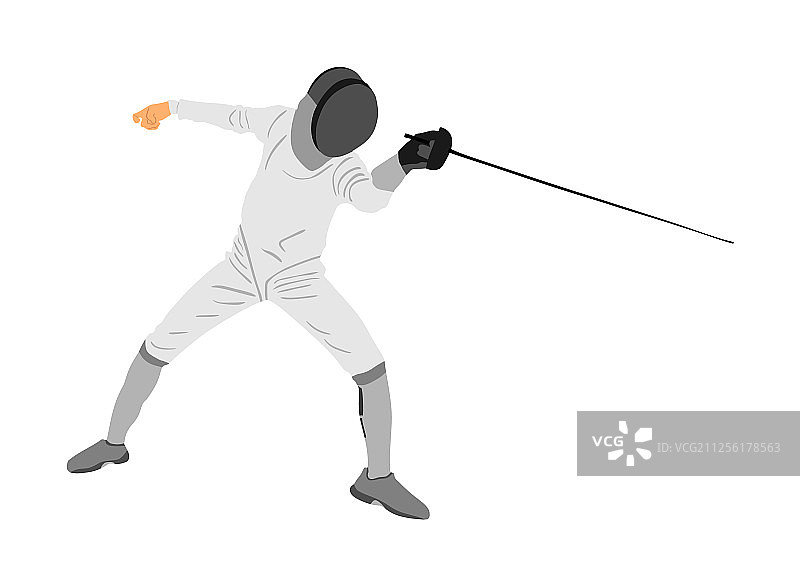 击剑选手剑术格斗比赛图片素材