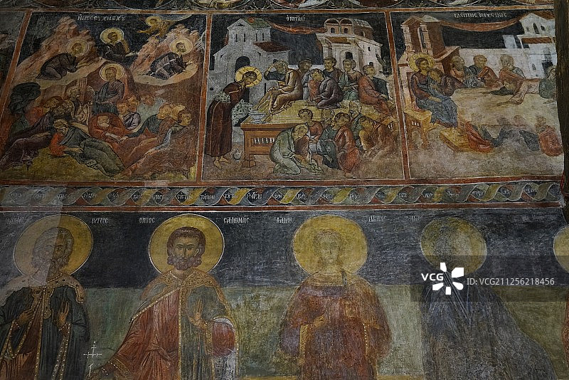 保加利亚内塞伯尔古城教堂壁画图片素材