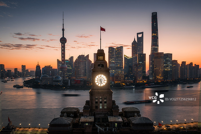 上海城市天际线图片素材