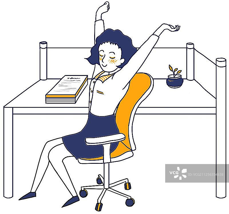 扁平风完成任务图片素材