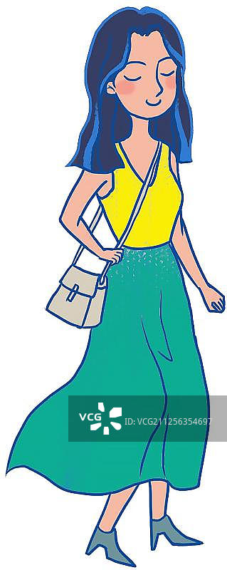 上班女郎漫画图片素材