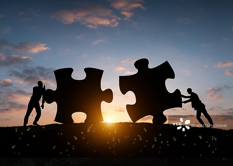 智慧拼图图片素材