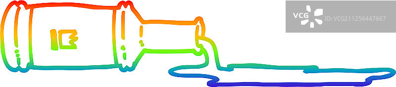 彩虹渐变线条卡通颜料瓶图片素材