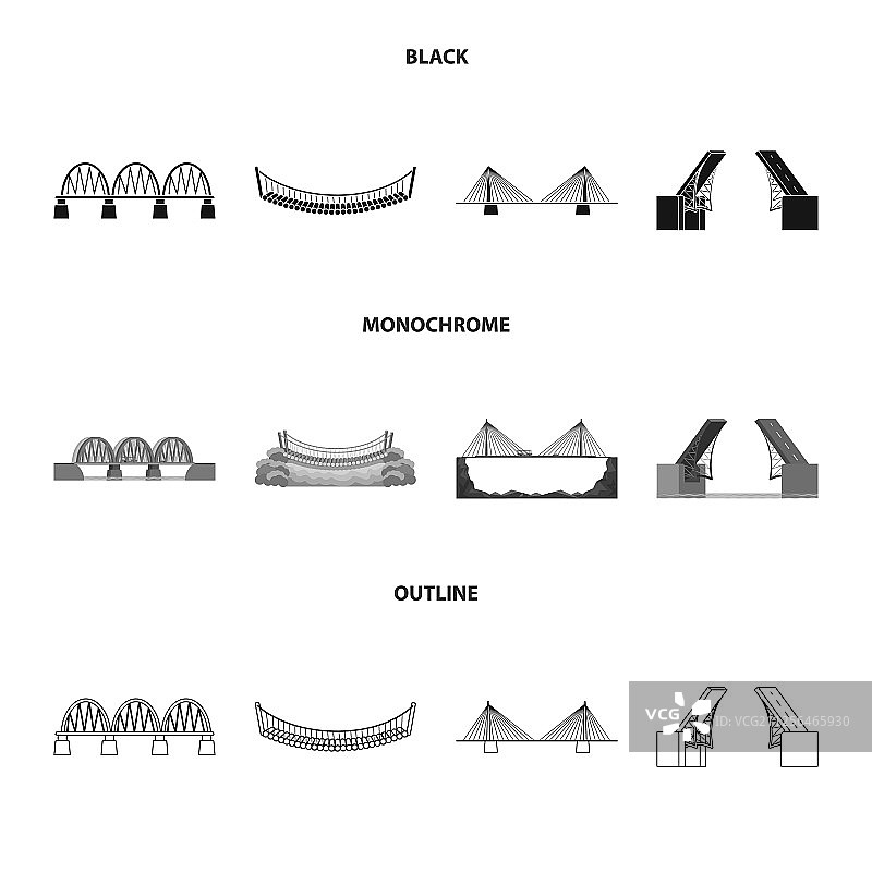 连接和设计标志套装图片素材