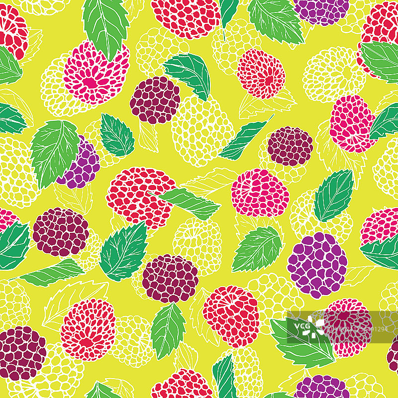 彩色浆果无缝图案背景图片素材