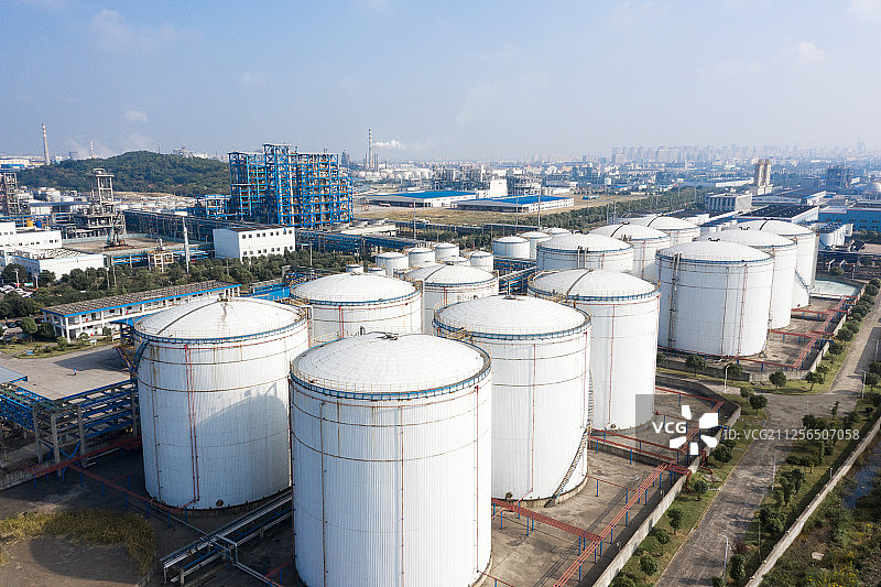 鸟瞰化工区图片素材