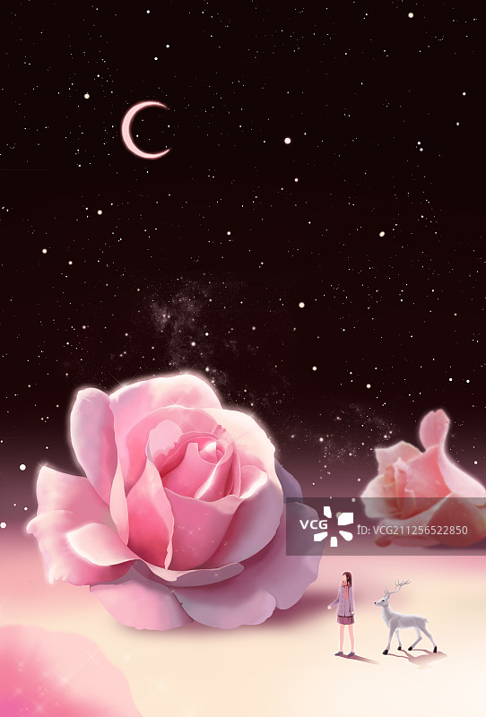 梦幻鲜花秘境图片素材