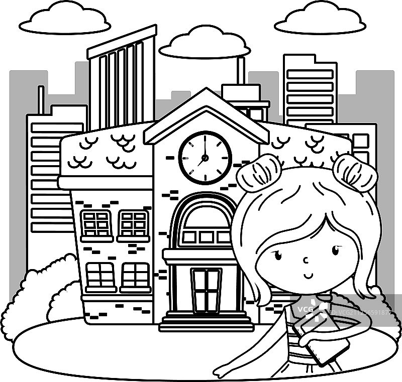 少女卡通设计图片素材