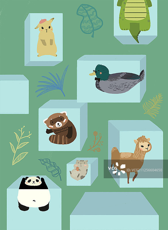 方糖动物园图片素材