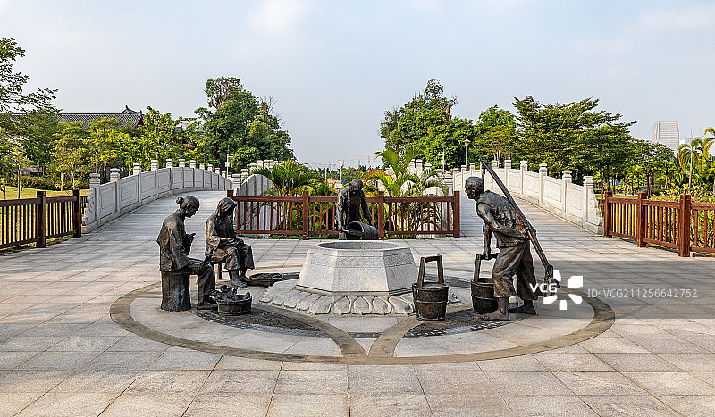 广州市中心公园城市岭南特色文化空旷地板旅行目的地图片素材