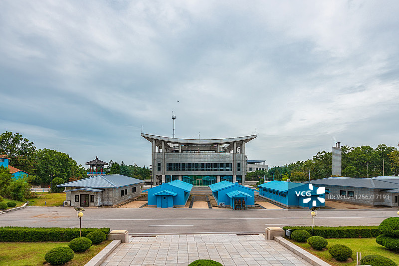 朝鲜韩国共同警卫区域板门店图片素材