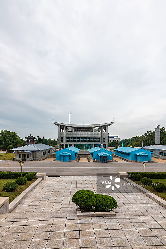 朝鲜韩国共同警卫区域板门店图片素材