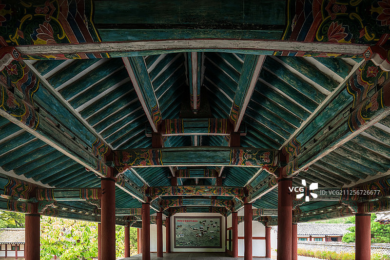 朝鲜开城成均馆大殿建筑结构图片素材