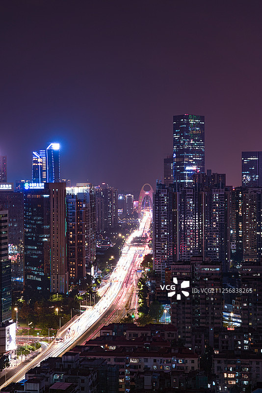 广州城市夜景图片素材