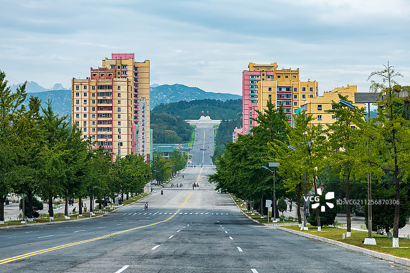 朝鲜开城城市风光图片素材