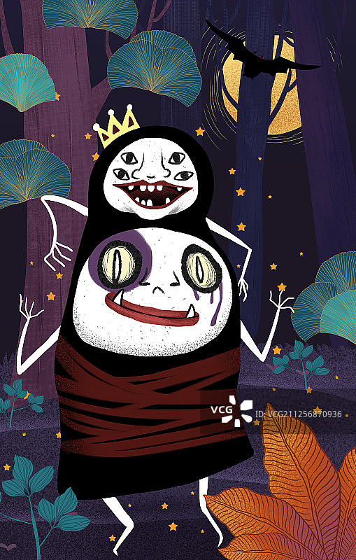 万圣节森林鬼怪图片素材