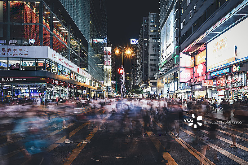 香港弥敦道图片素材