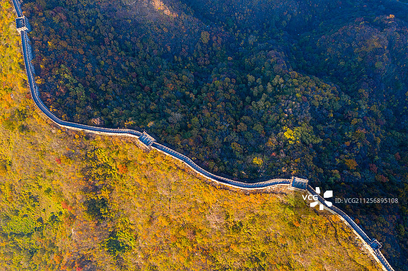 航拍慕田峪长城图片素材