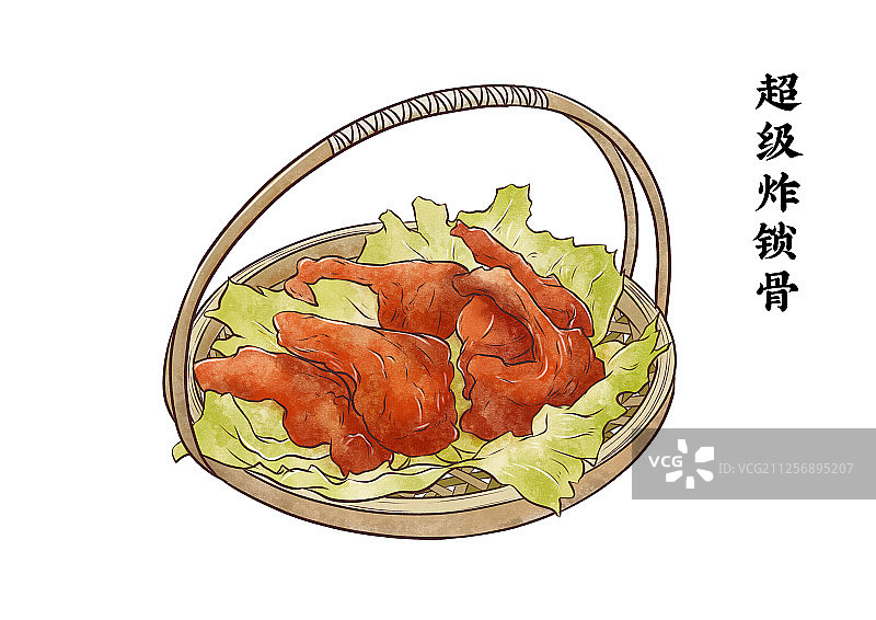 超级炸锁骨图片素材