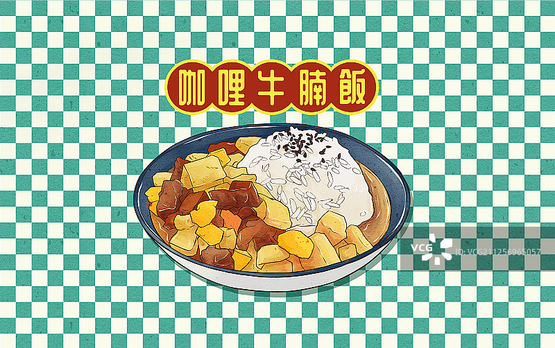 咖哩牛腩饭图片素材