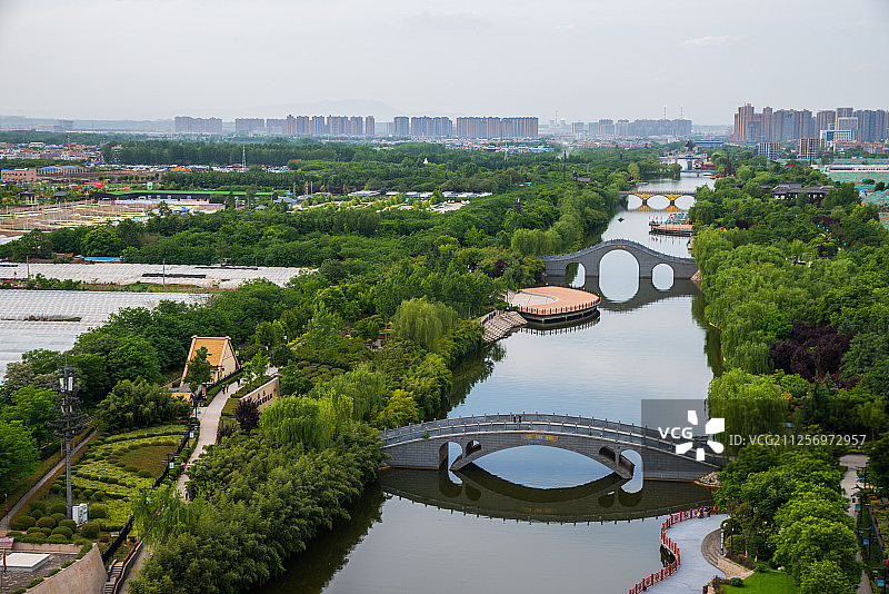 西安汉城湖景区图片素材