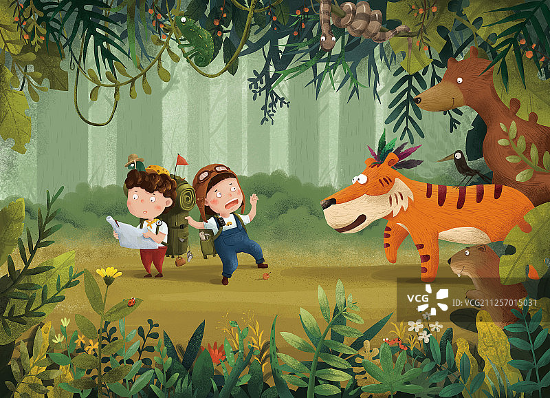 小朋友的世界总是充满异想天开的一面，未知的探秘旅程，从童年开图片素材
