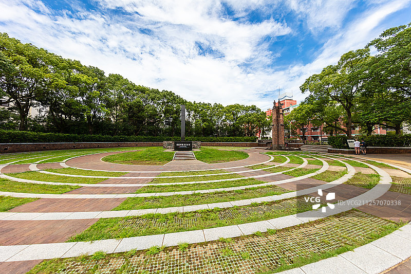 日本长崎原子弹爆炸纪念遗址图片素材
