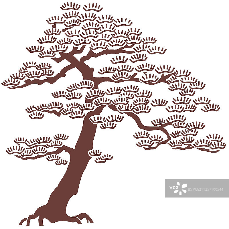 松树图案插画图片素材