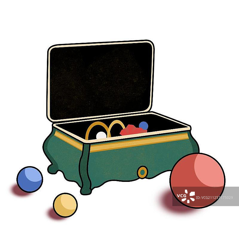 打开的珠宝盒图片素材