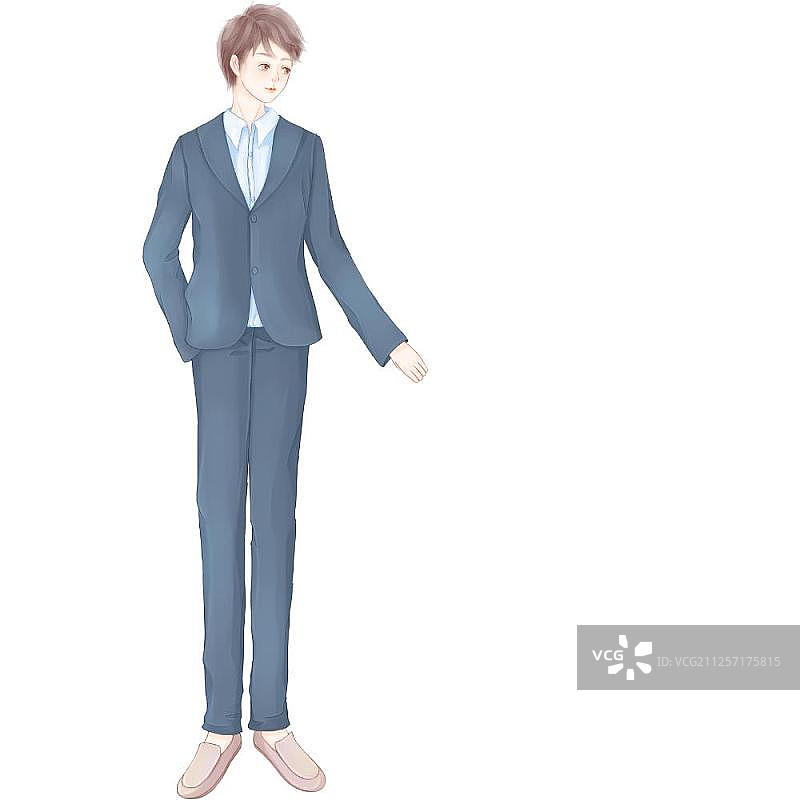 西装男孩图片素材