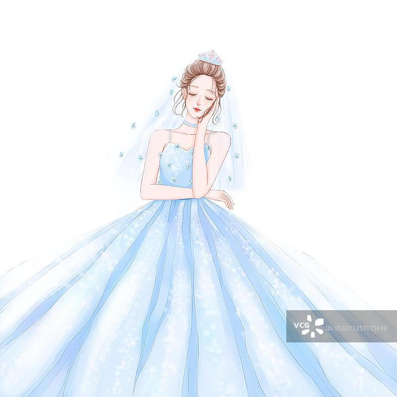 新娘与窗纱图片素材