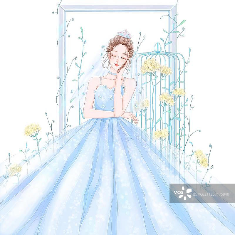 森系新娘图片素材