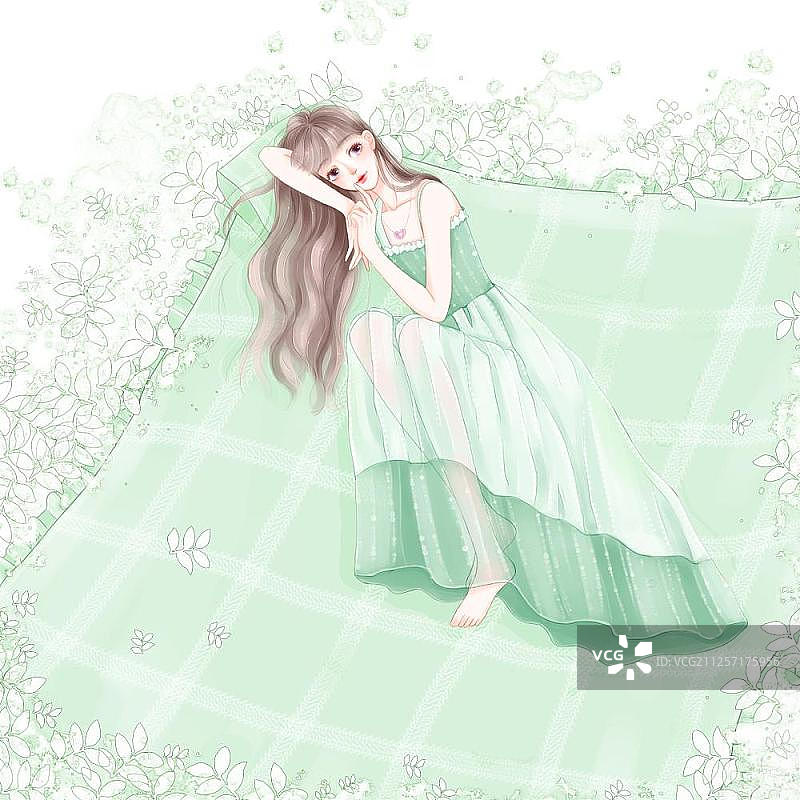 森系女孩图片素材