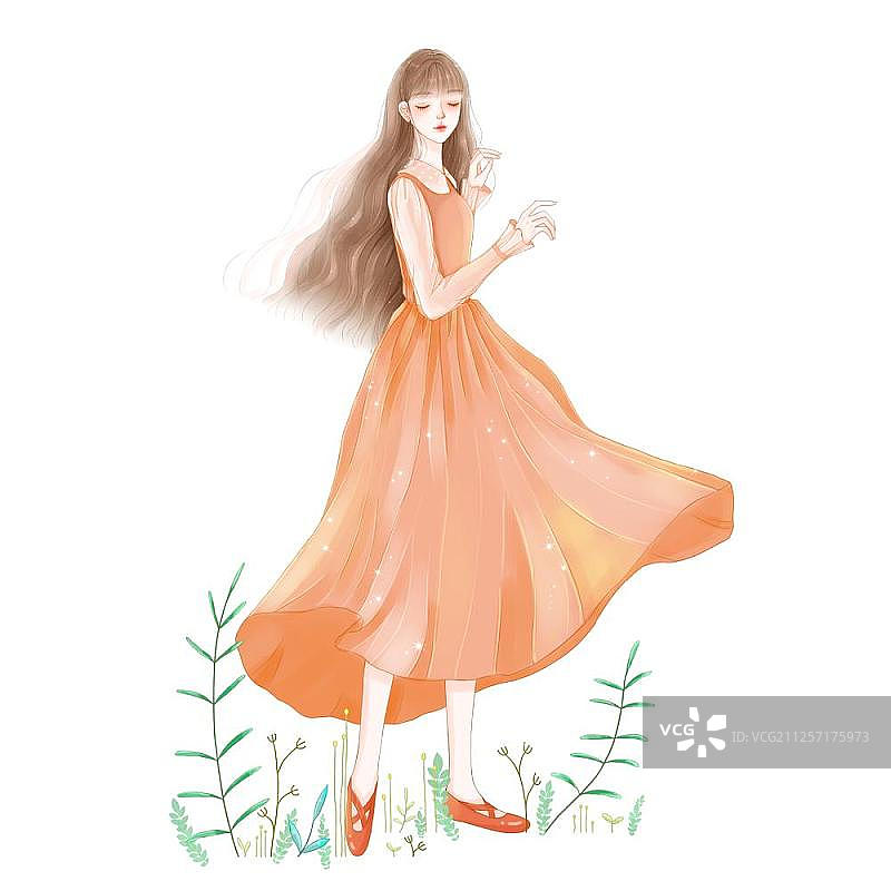 森系女孩图片素材