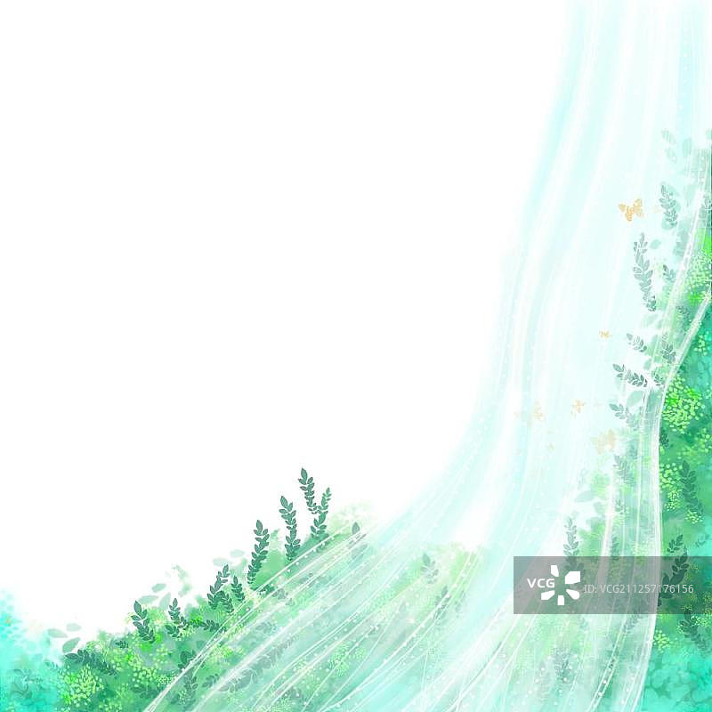 植物与窗帘图片素材