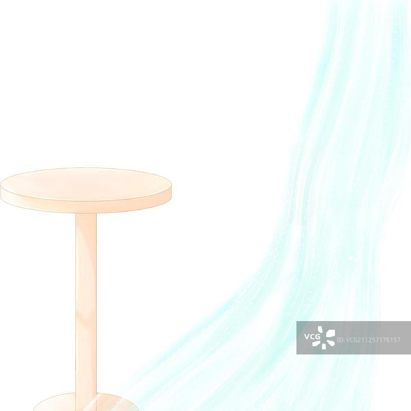 桌子与窗帘图片素材