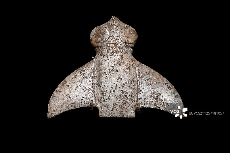 良渚博物院收藏新石器时代良渚文化玉鸟图片素材