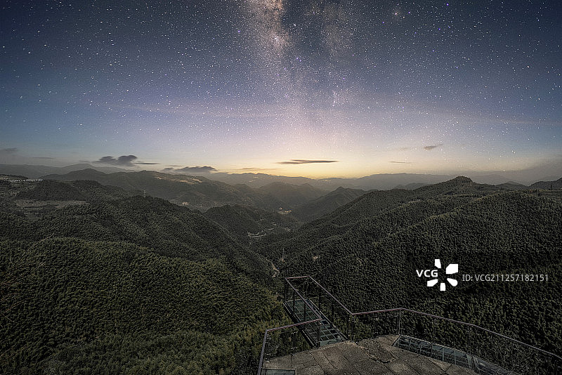 四明山星空图片素材