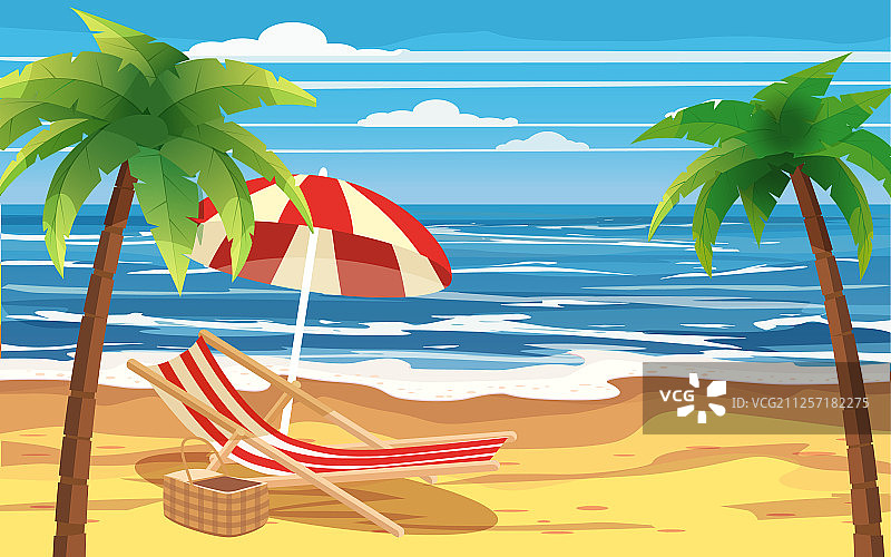 度假旅行热带海滩遮阳伞图片素材