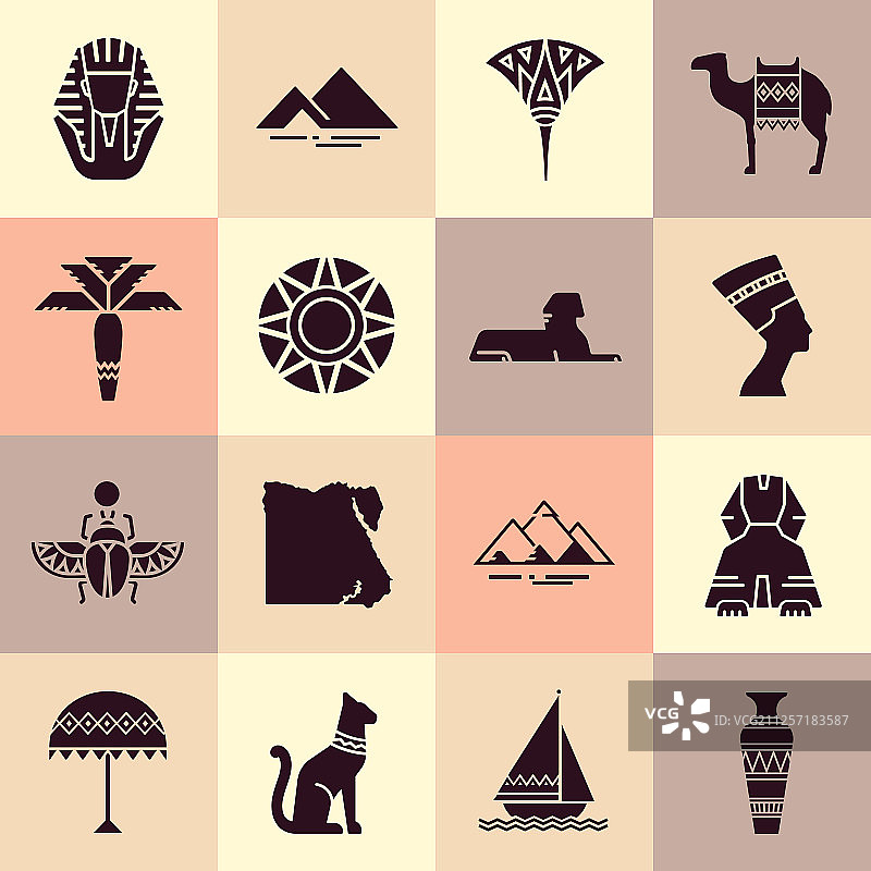 扁平风格图标合集图片素材