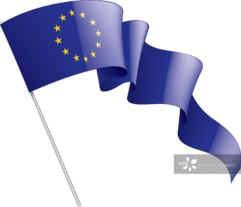 欧盟旗帜上图片素材
