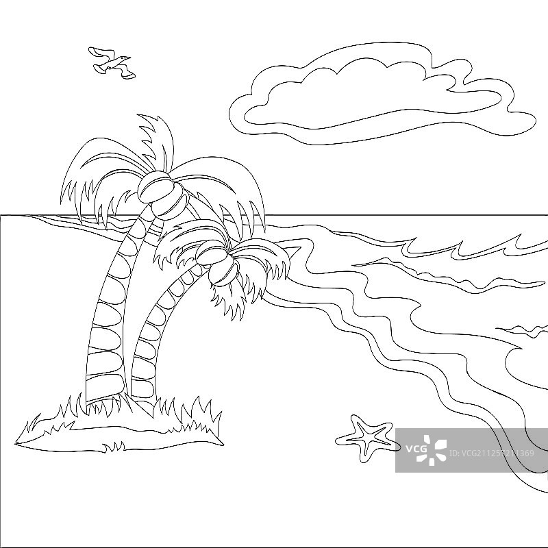 热带海滩风光图片素材