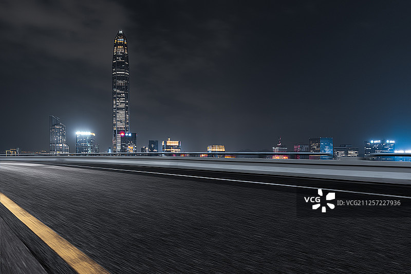 深圳城市风光和机动车道图片素材