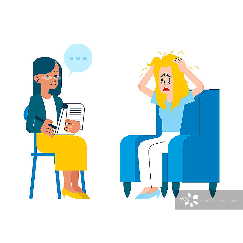 心理治疗：哭泣的女人图片素材