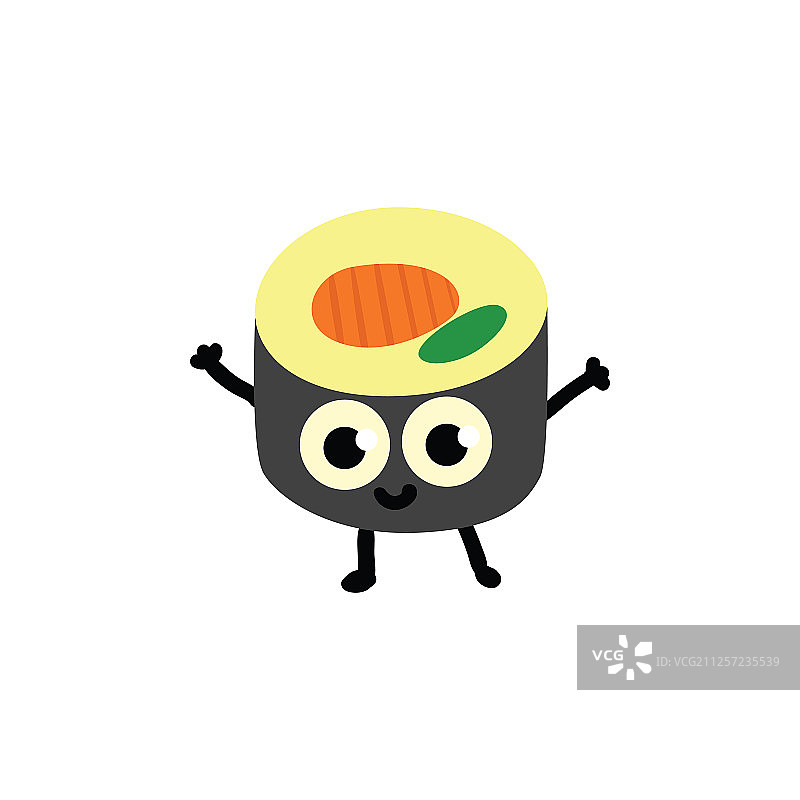 卡通寿司卷图片素材